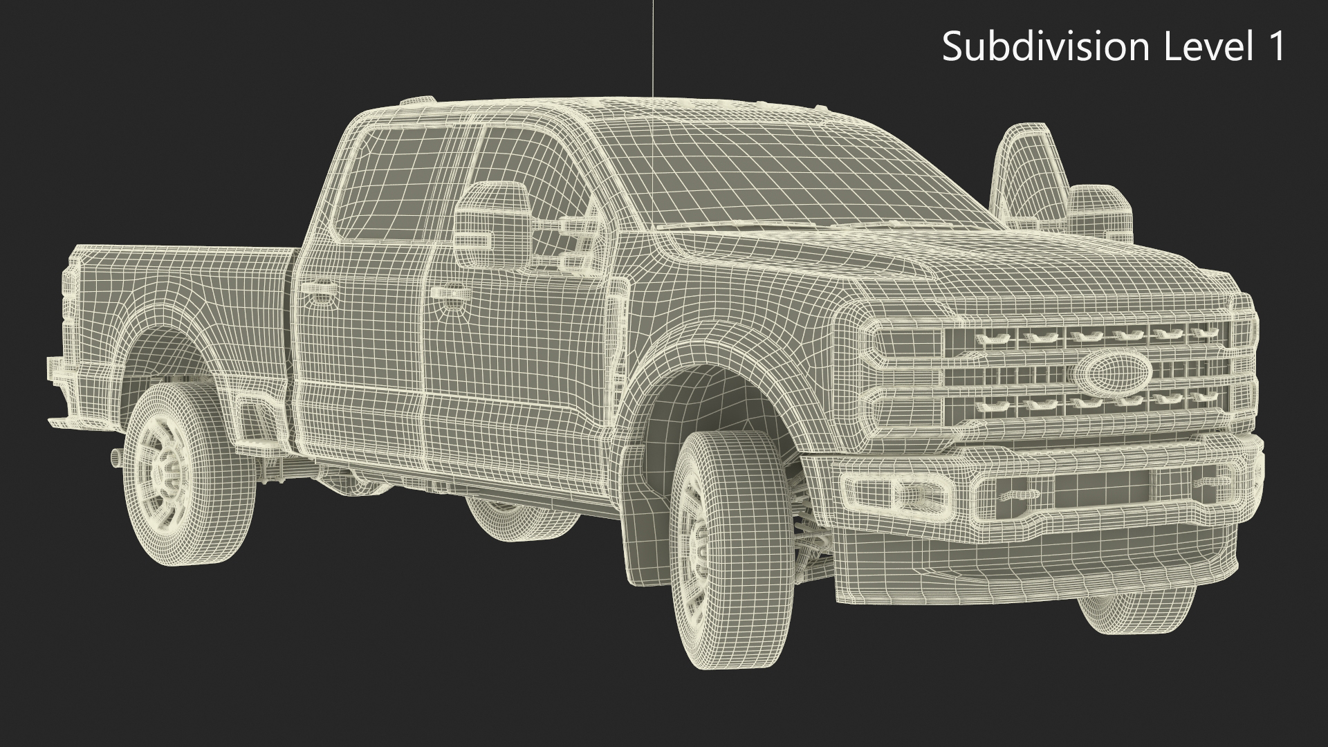 Ford Super Duty F-550 Lariat 2023 Red Rigged 3D model