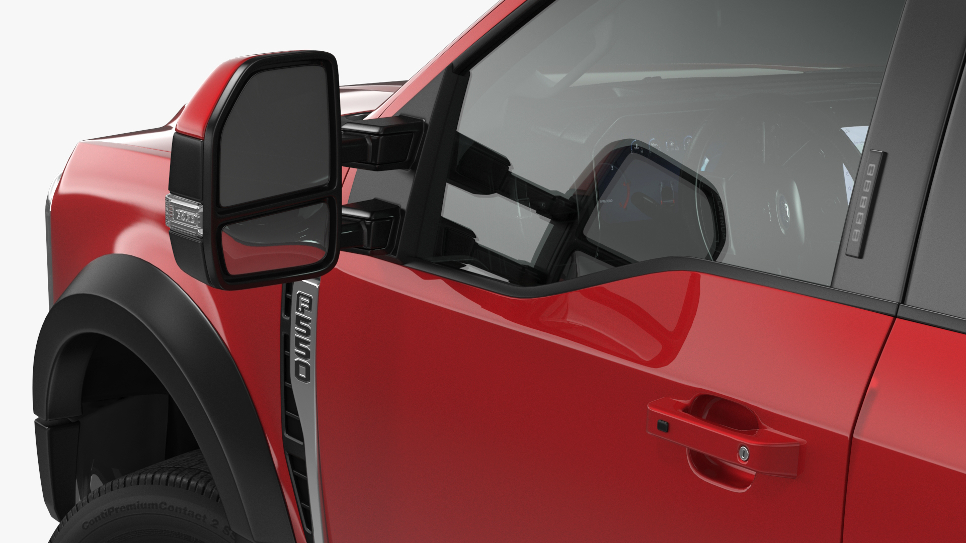 Ford Super Duty F-550 Lariat 2023 Red Rigged 3D model