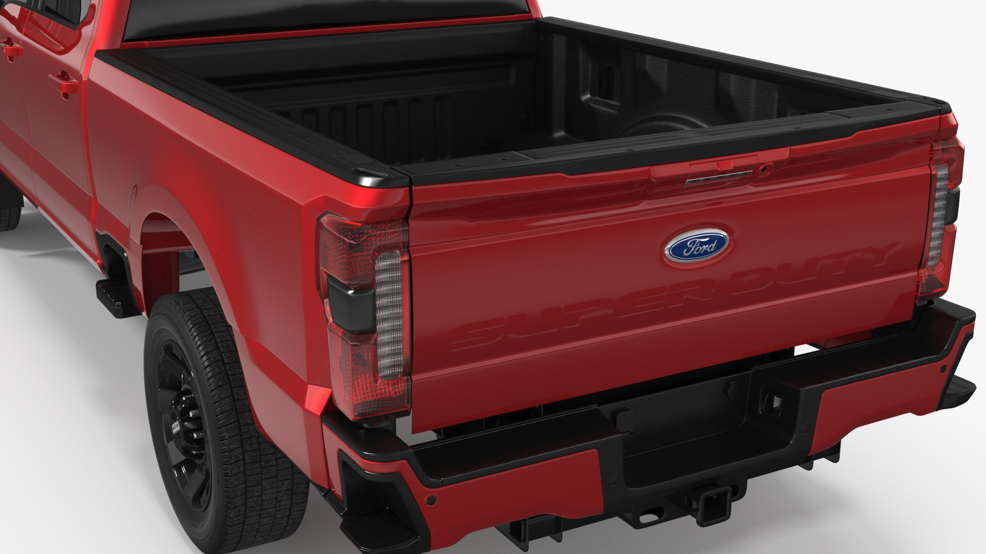 Ford Super Duty F-550 Lariat 2023 Red Rigged 3D model