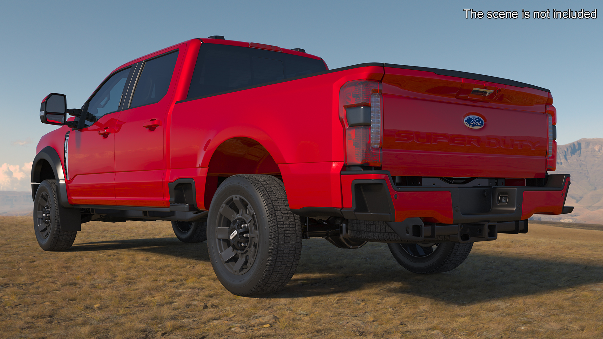 Ford Super Duty F-550 Lariat 2023 Red Rigged 3D model