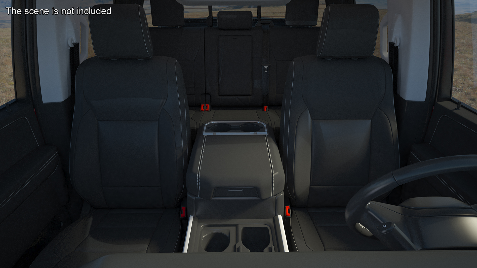 Ford Super Duty F-550 Lariat 2023 Red Rigged 3D model