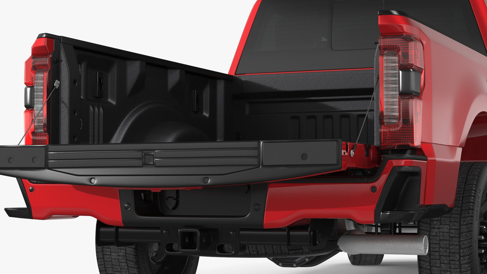 Ford Super Duty F-550 Lariat 2023 Red Rigged 3D model