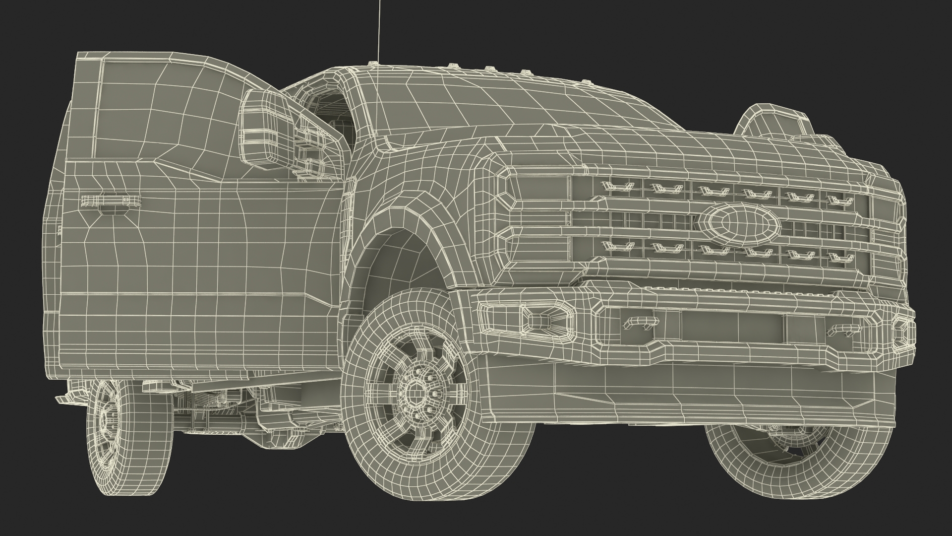 Ford Super Duty F-550 Lariat 2023 Red Rigged 3D model