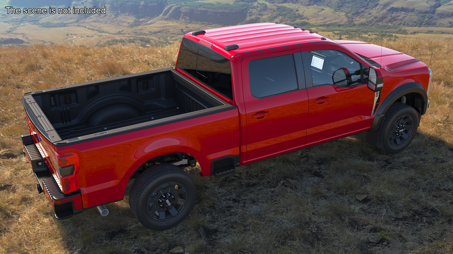 Ford Super Duty F-550 Lariat 2023 Red Rigged 3D model