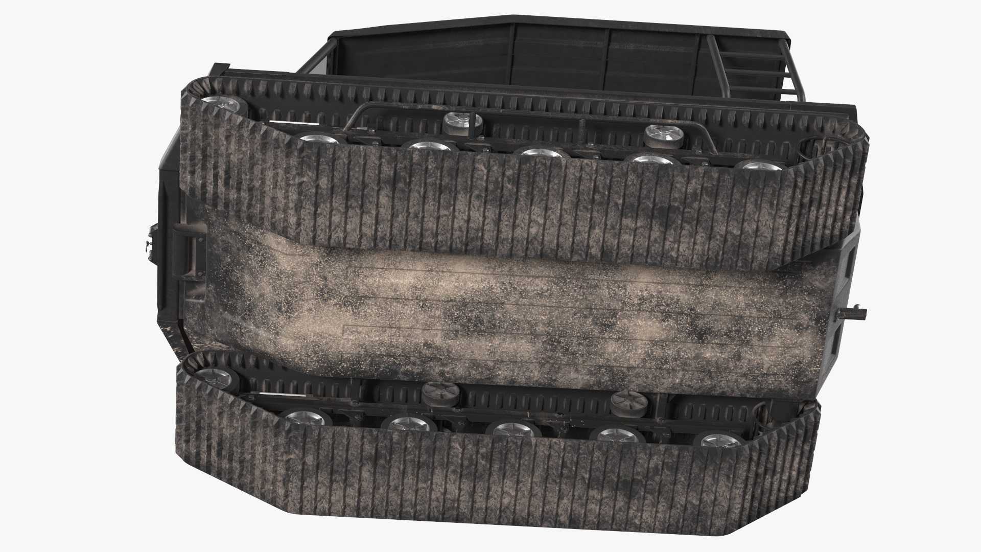 3D Old ATV Track Vehicle Rigged model