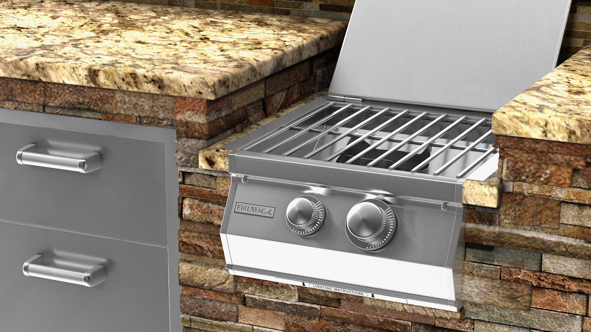 3D FireMagic Built in Outdoor BBQ Kitchen model