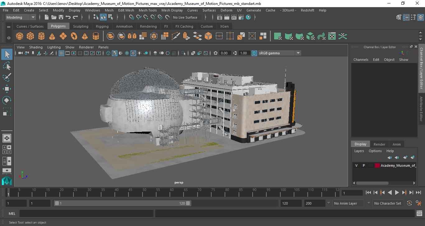 3D Academy Museum of Motion Pictures model