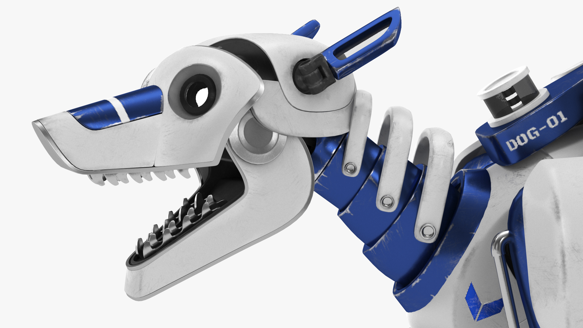 3D model Running Futuristic Police Robot Dog
