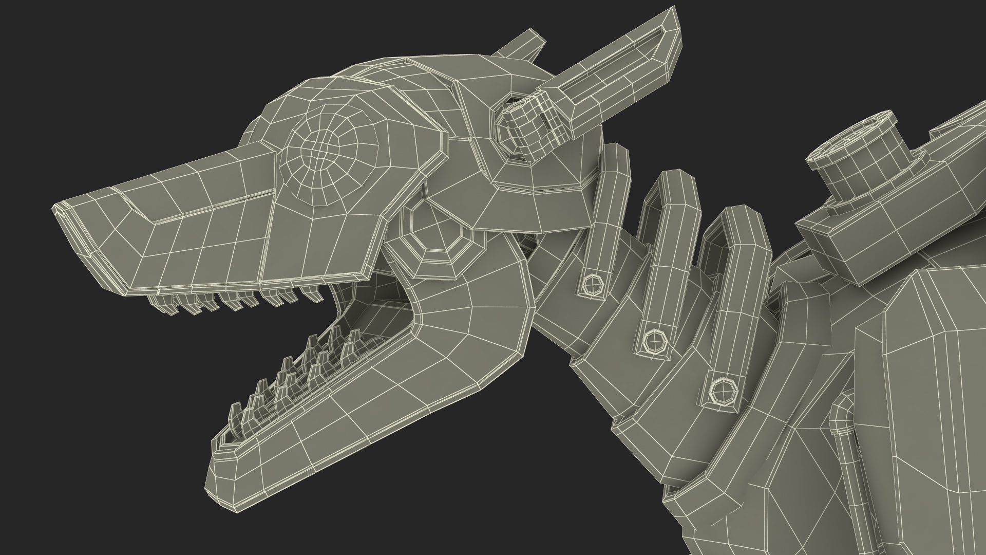 3D model Running Futuristic Police Robot Dog