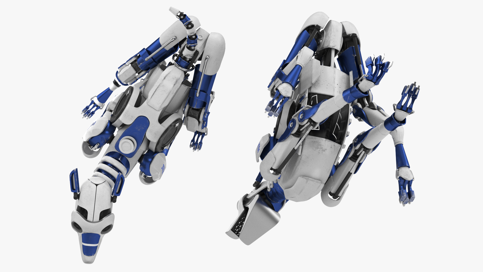 3D model Running Futuristic Police Robot Dog