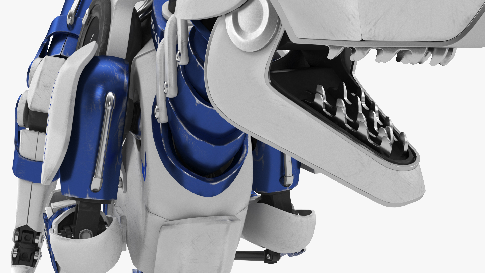 3D model Running Futuristic Police Robot Dog