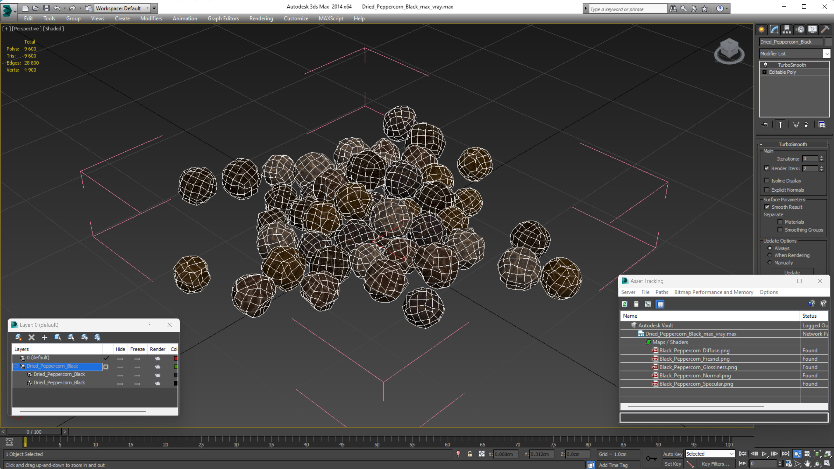 Dried Peppercorn Black 3D