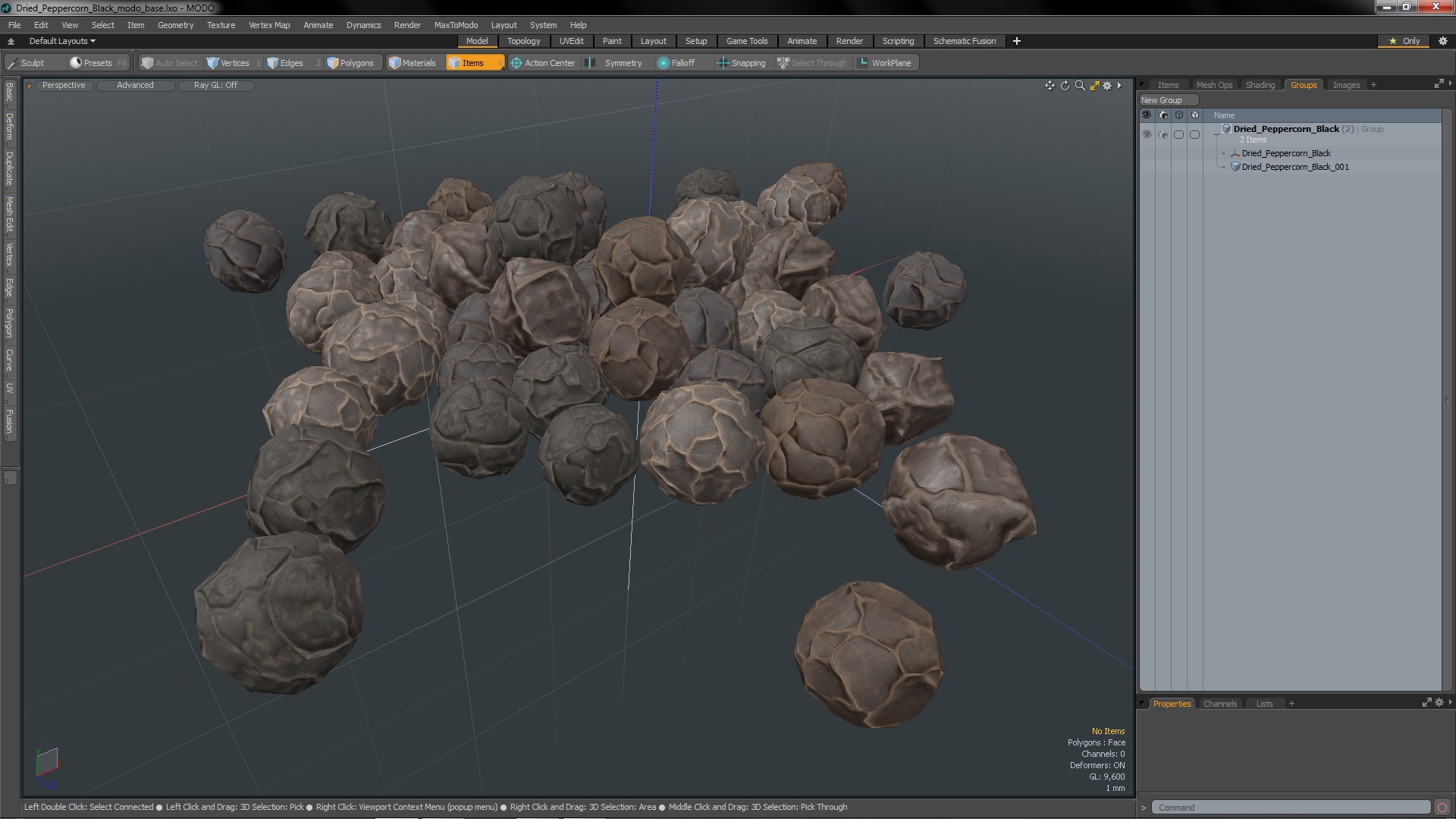 Dried Peppercorn Black 3D