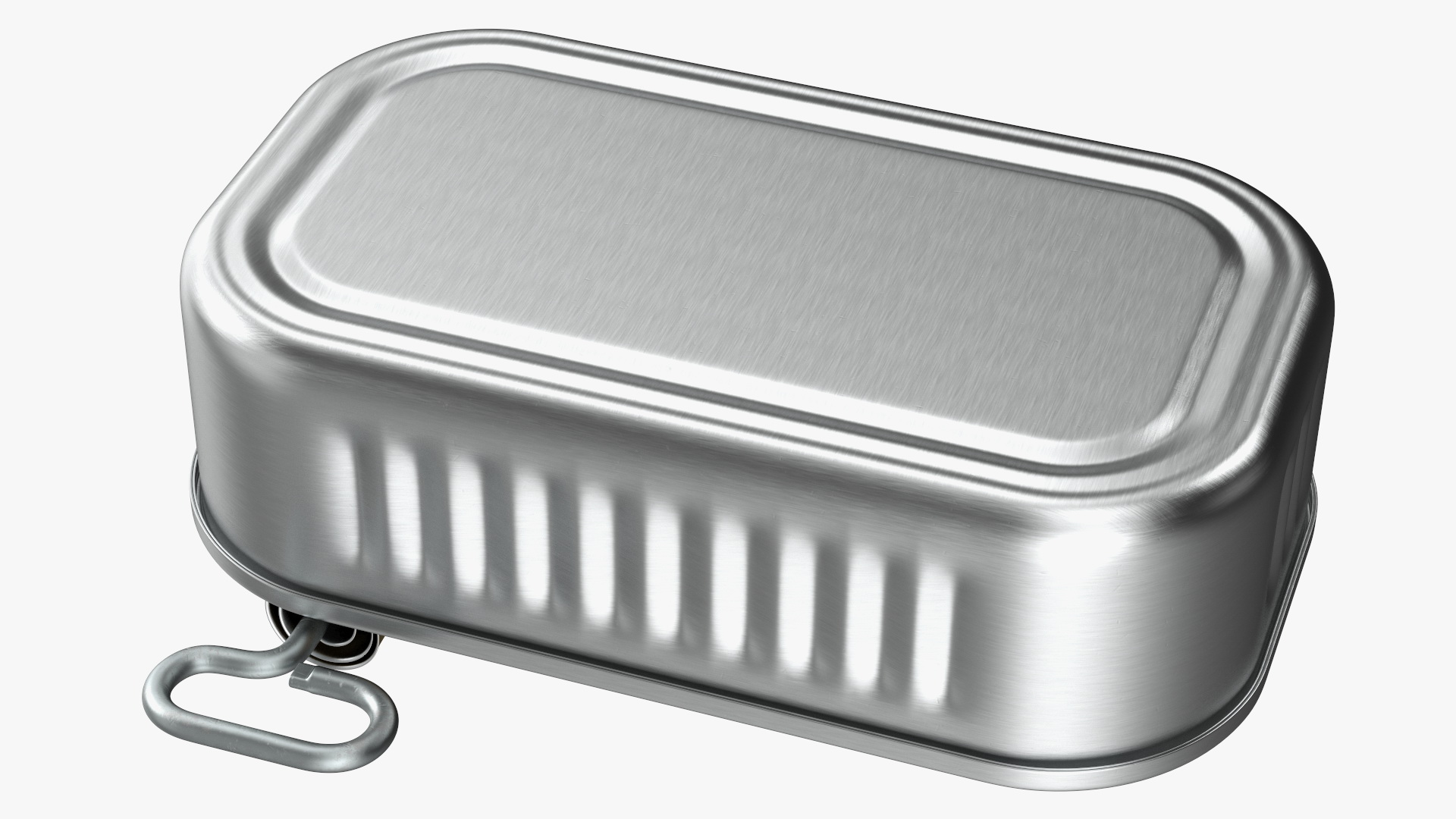 3D Sardine Can Opened with Twist Key model