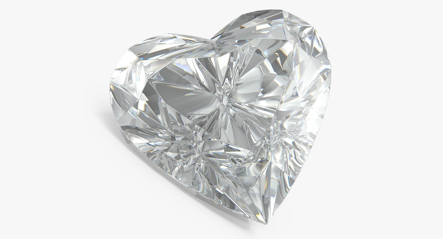 3D Diamond Heart model
