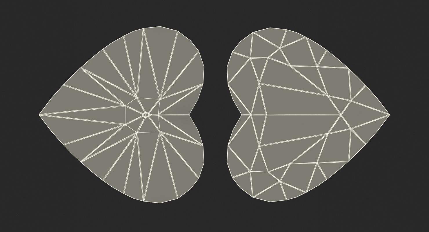 3D Diamond Heart model