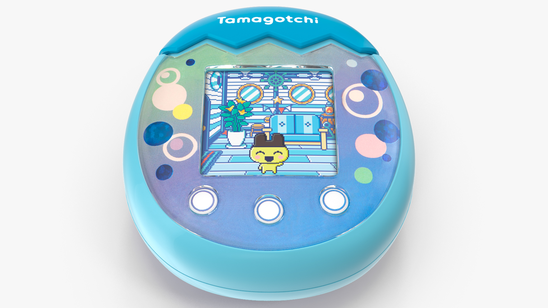 Tamagotchi Pix Virtual Pet Ocean Blue 3D