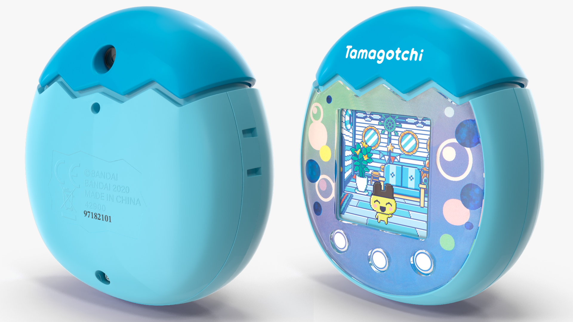 Tamagotchi Pix Virtual Pet Ocean Blue 3D