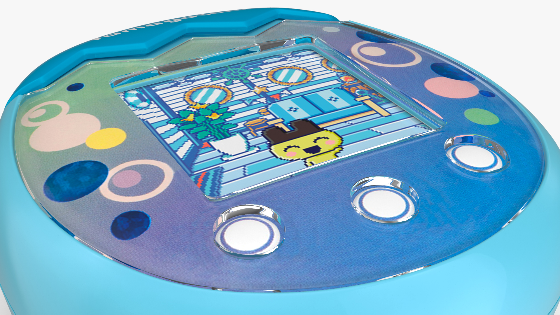 Tamagotchi Pix Virtual Pet Ocean Blue 3D
