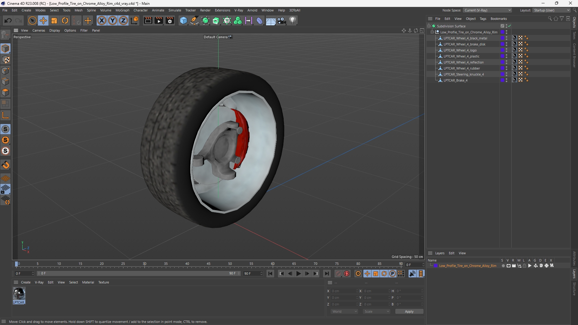 Low Profile Tire on Chrome Alloy Rim - view 12