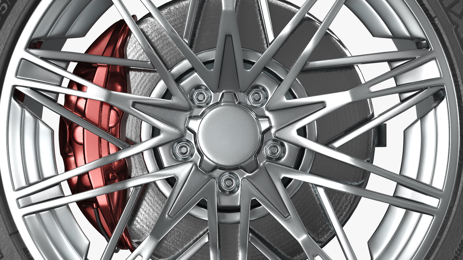 Low Profile Tire on Chrome Alloy Rim - view 5