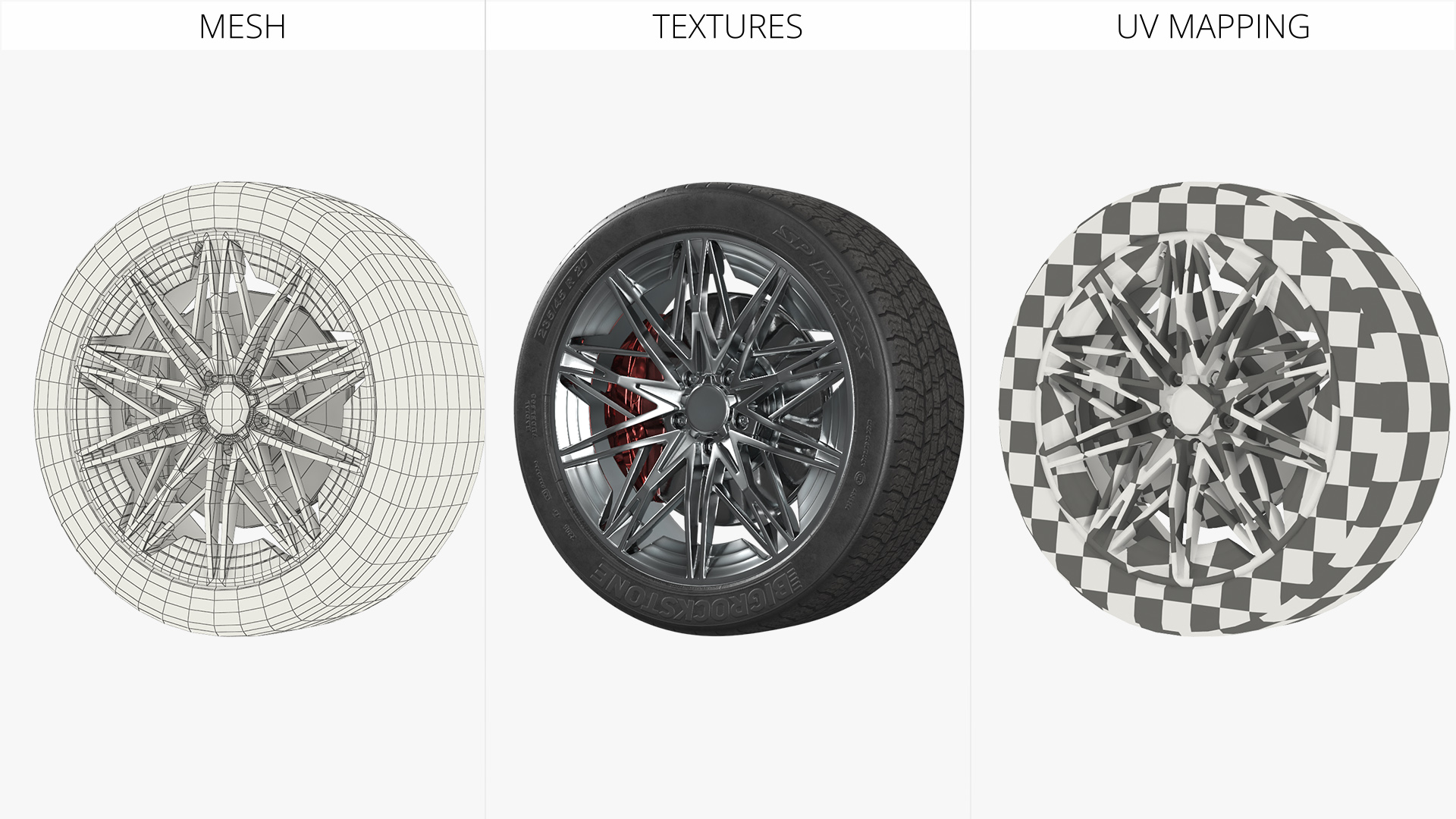 Low Profile Tire on Chrome Alloy Rim - view 7