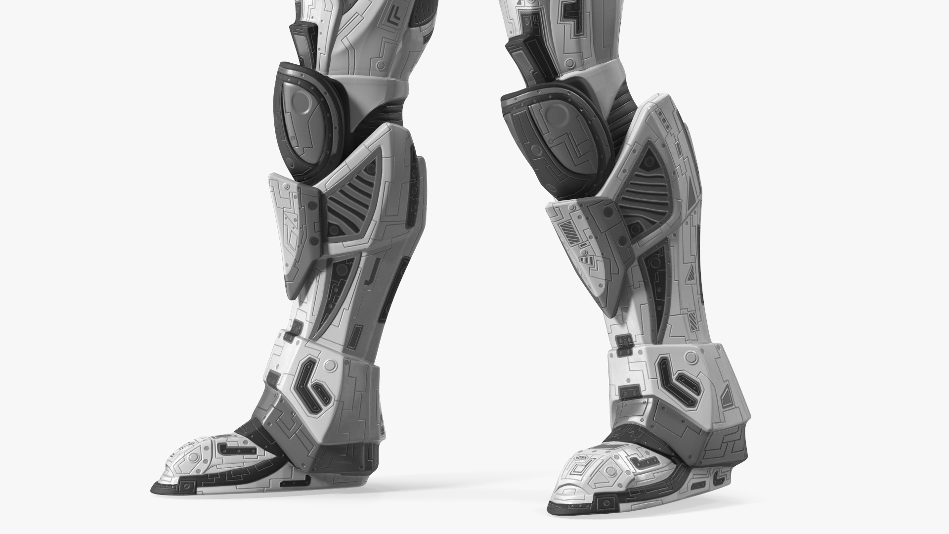 3D Combat Sci-fi Armored Robot with Gun