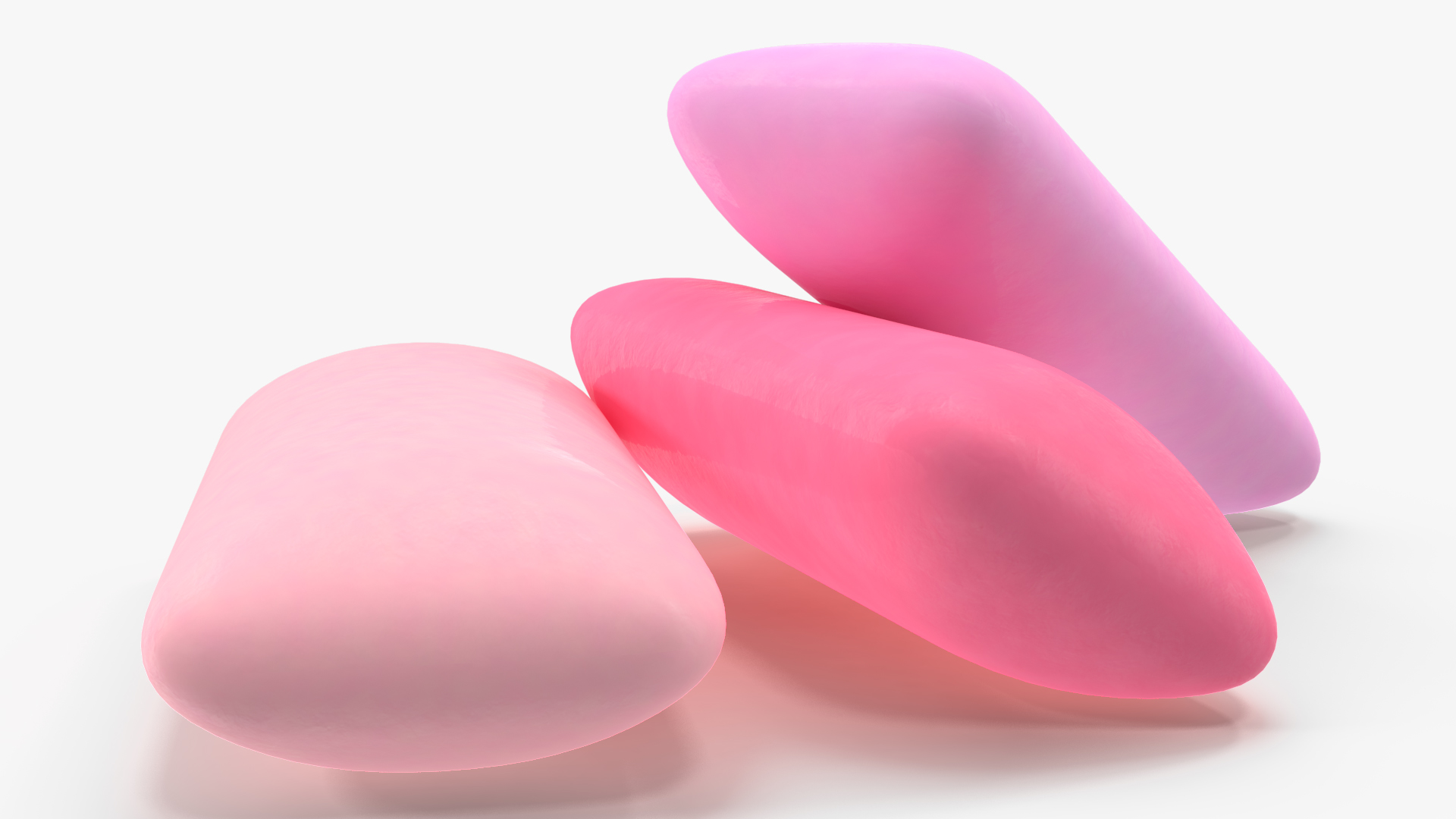 Chewing Gum Pads Colored 3D model