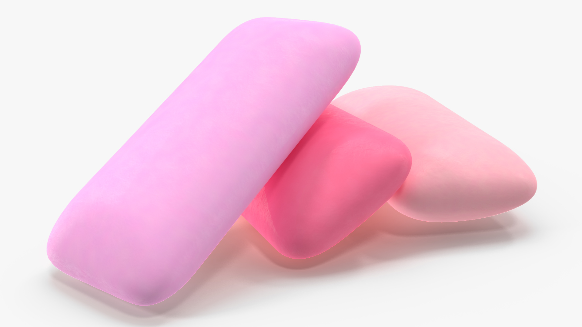 Chewing Gum Pads Colored 3D model
