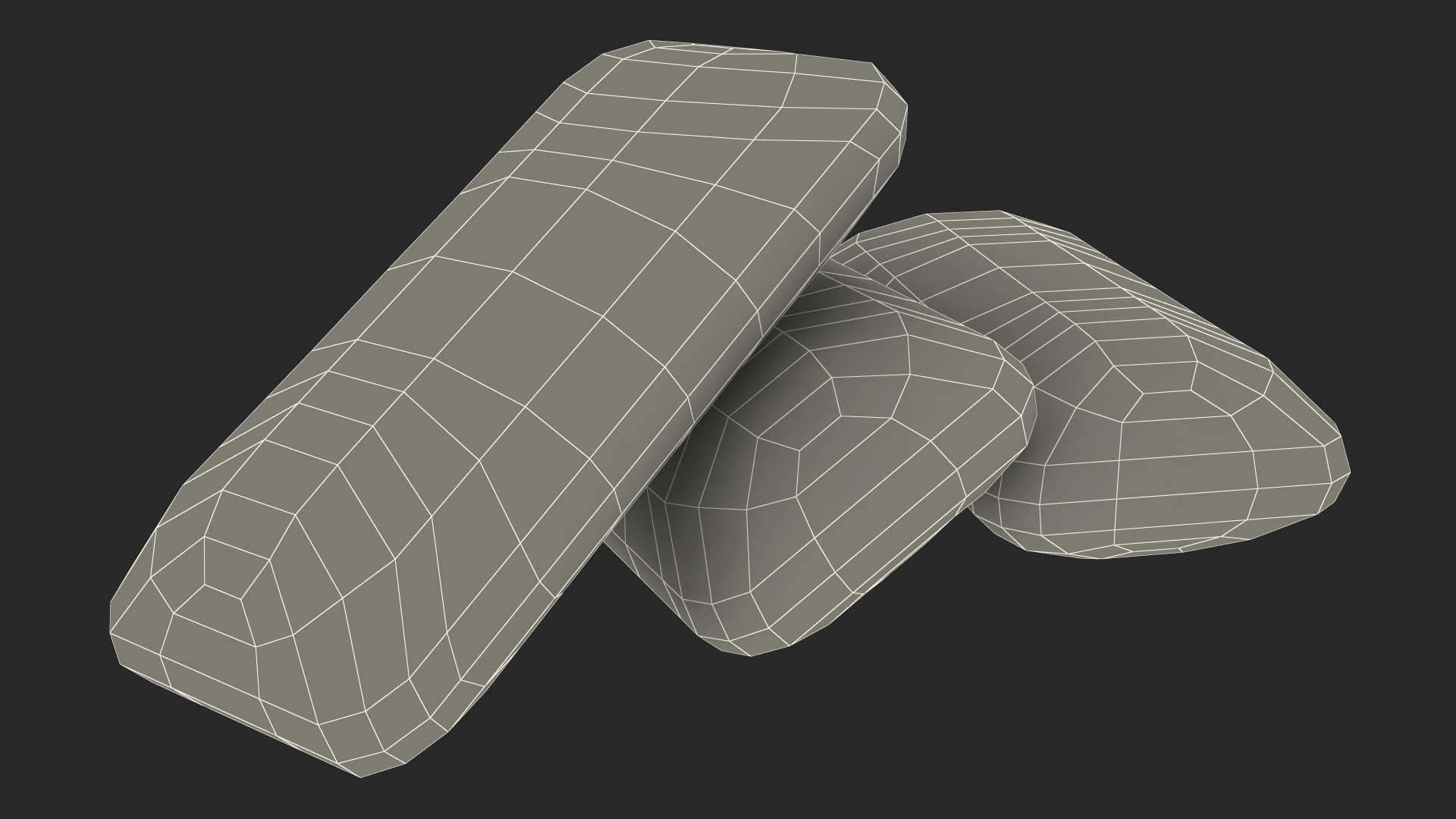 Chewing Gum Pads Colored 3D model