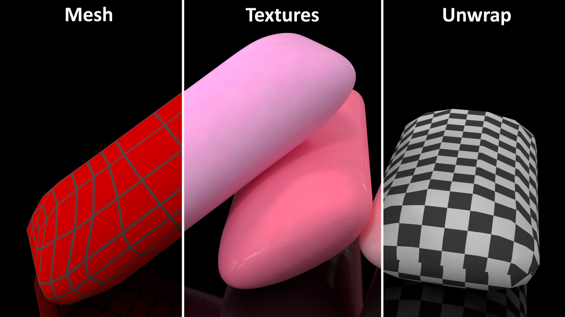 Chewing Gum Pads Colored 3D model