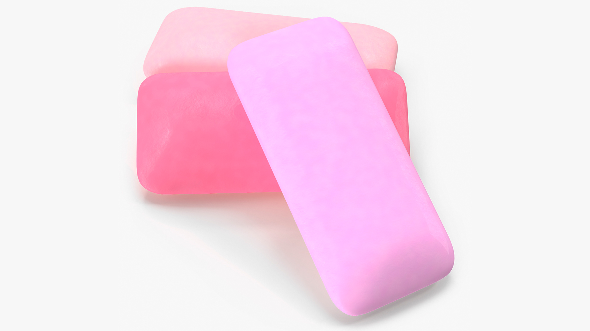 Chewing Gum Pads Colored 3D model