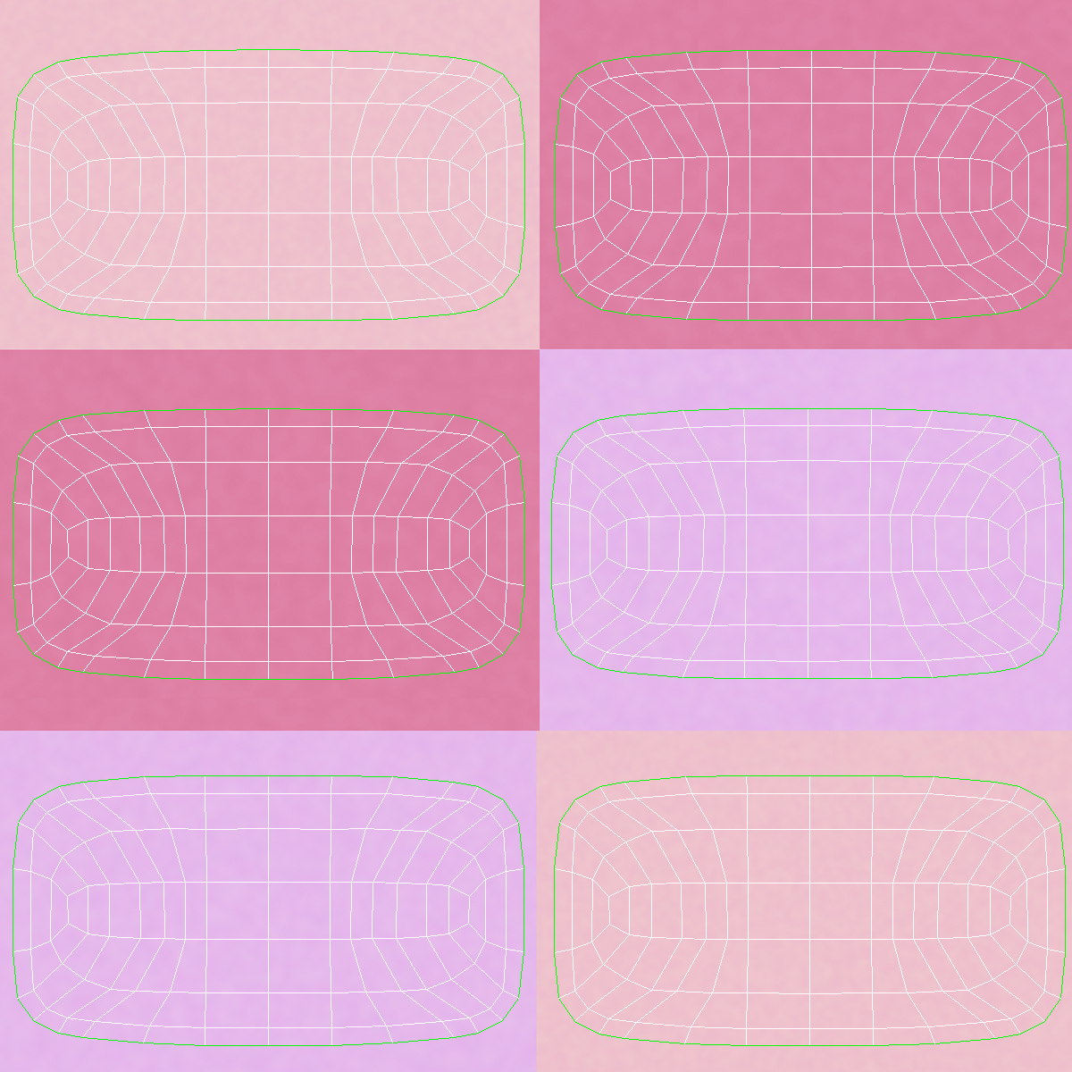 Chewing Gum Pads Colored 3D model