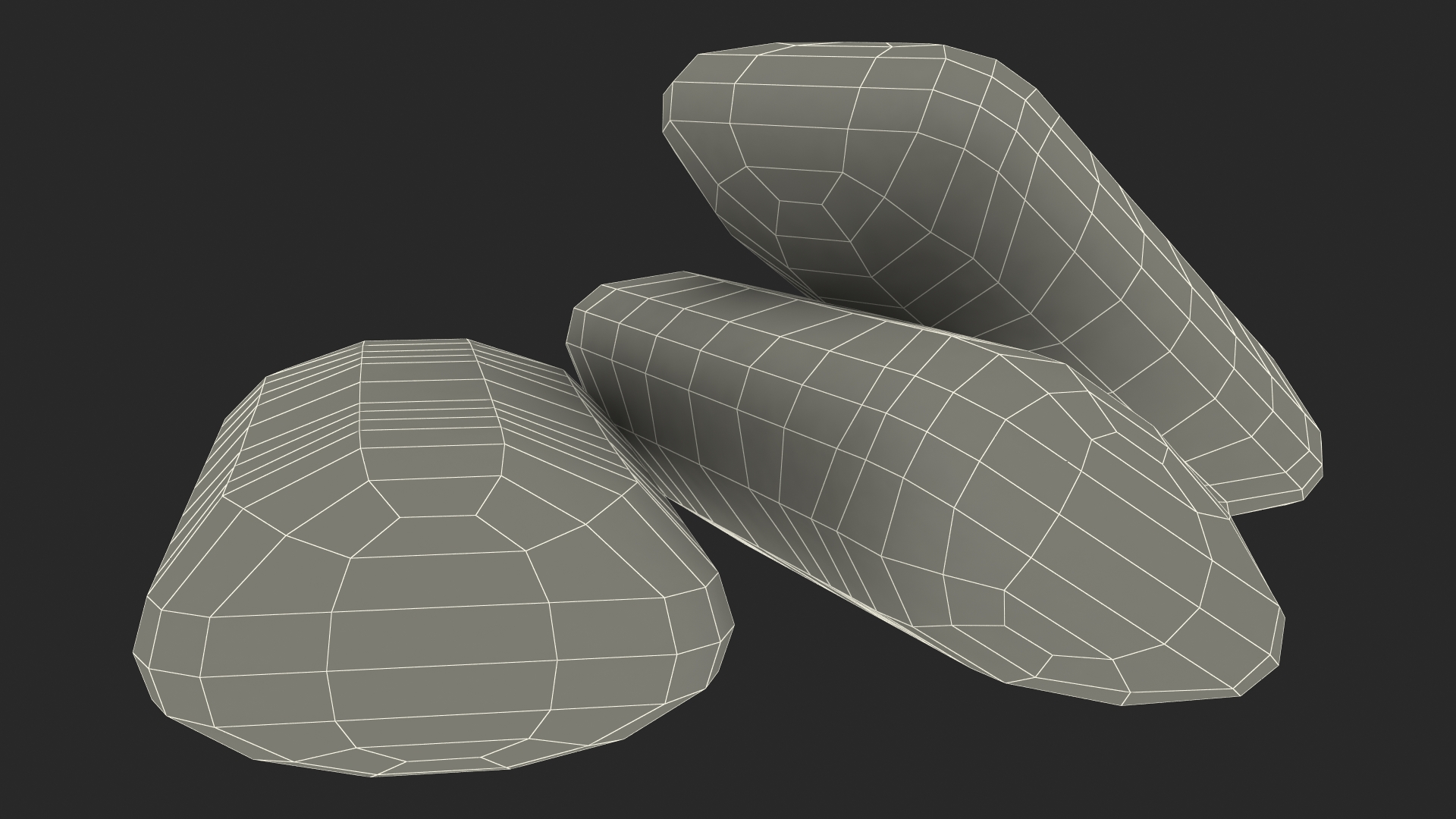 Chewing Gum Pads Colored 3D model