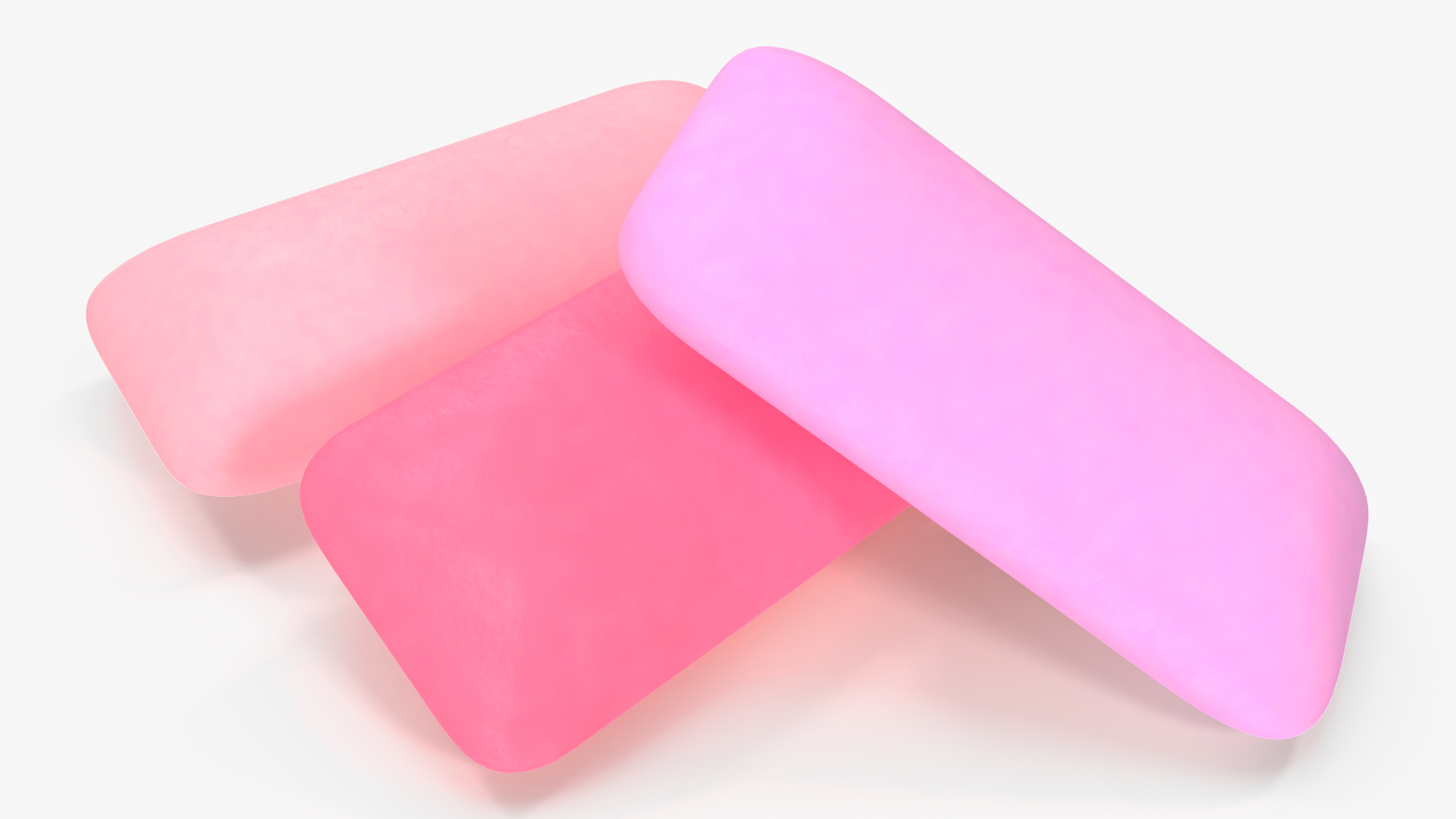 Chewing Gum Pads Colored 3D model