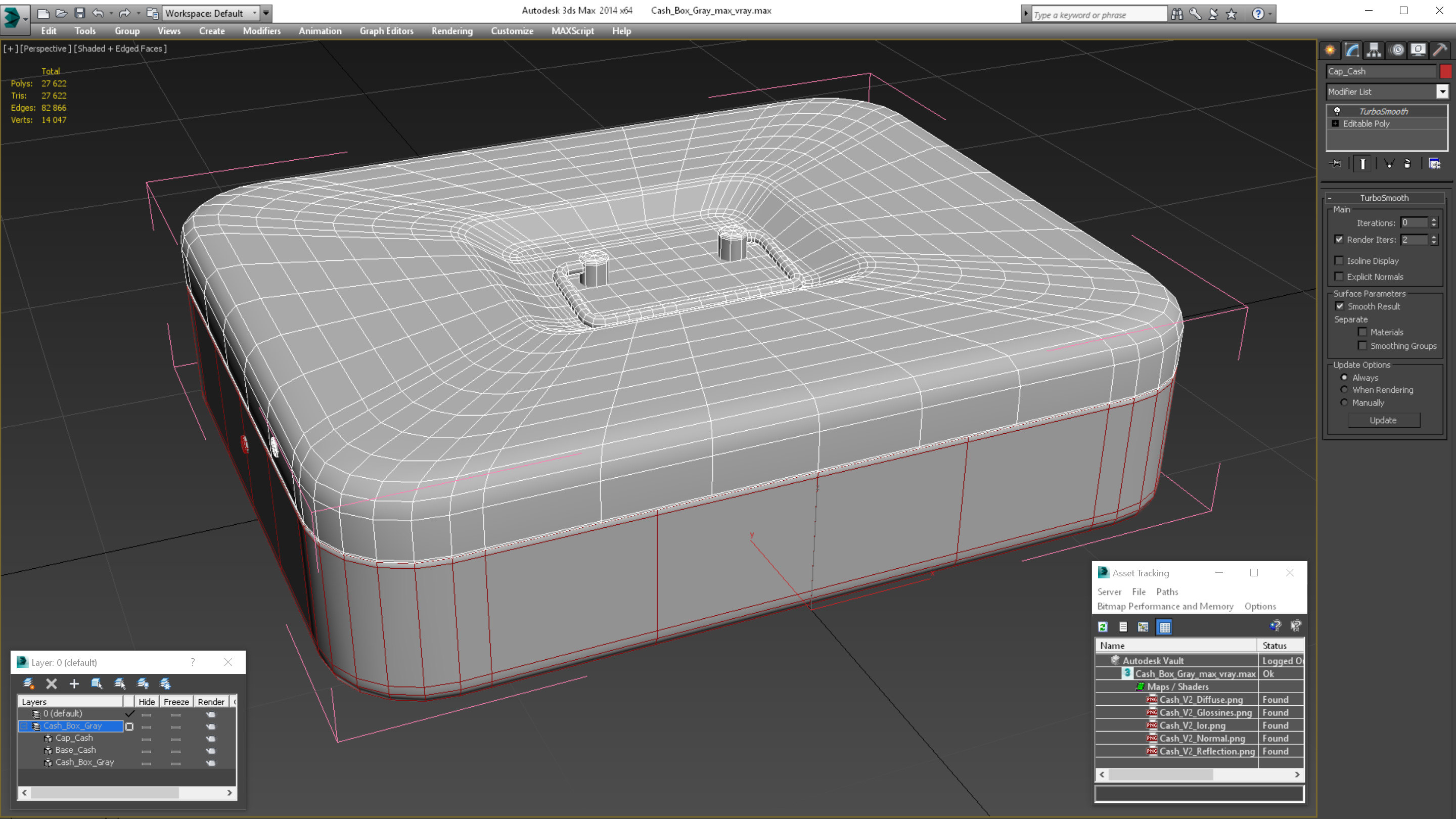 3D Cash Box Gray model