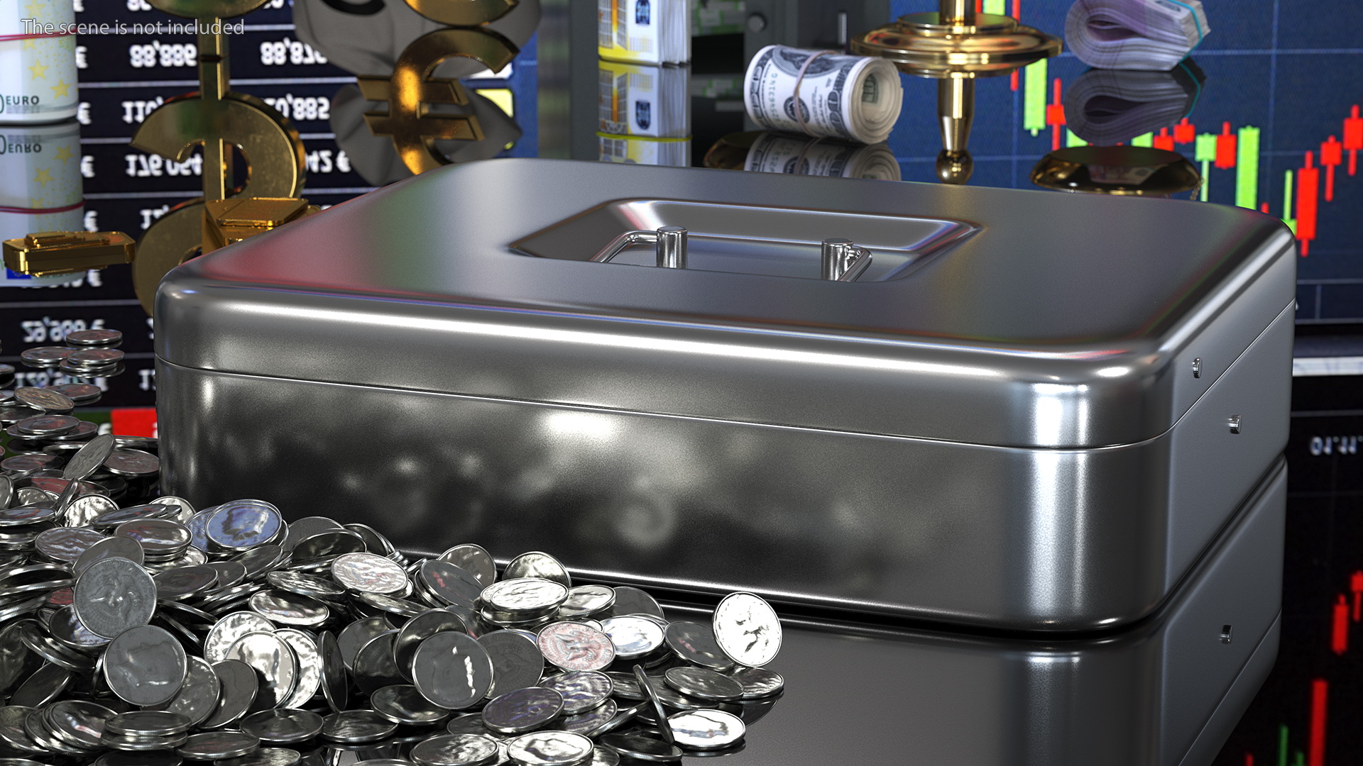 3D Cash Box Gray model