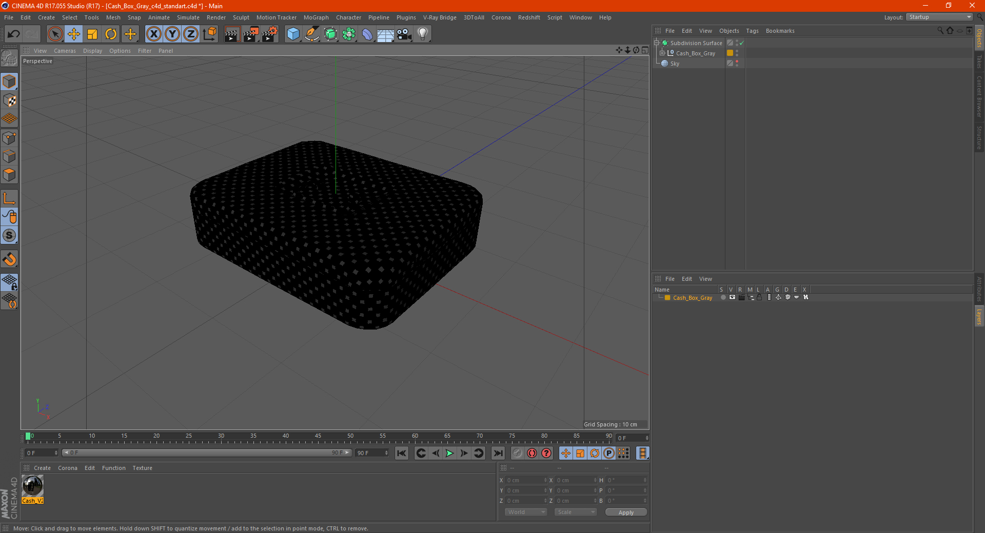 3D Cash Box Gray model