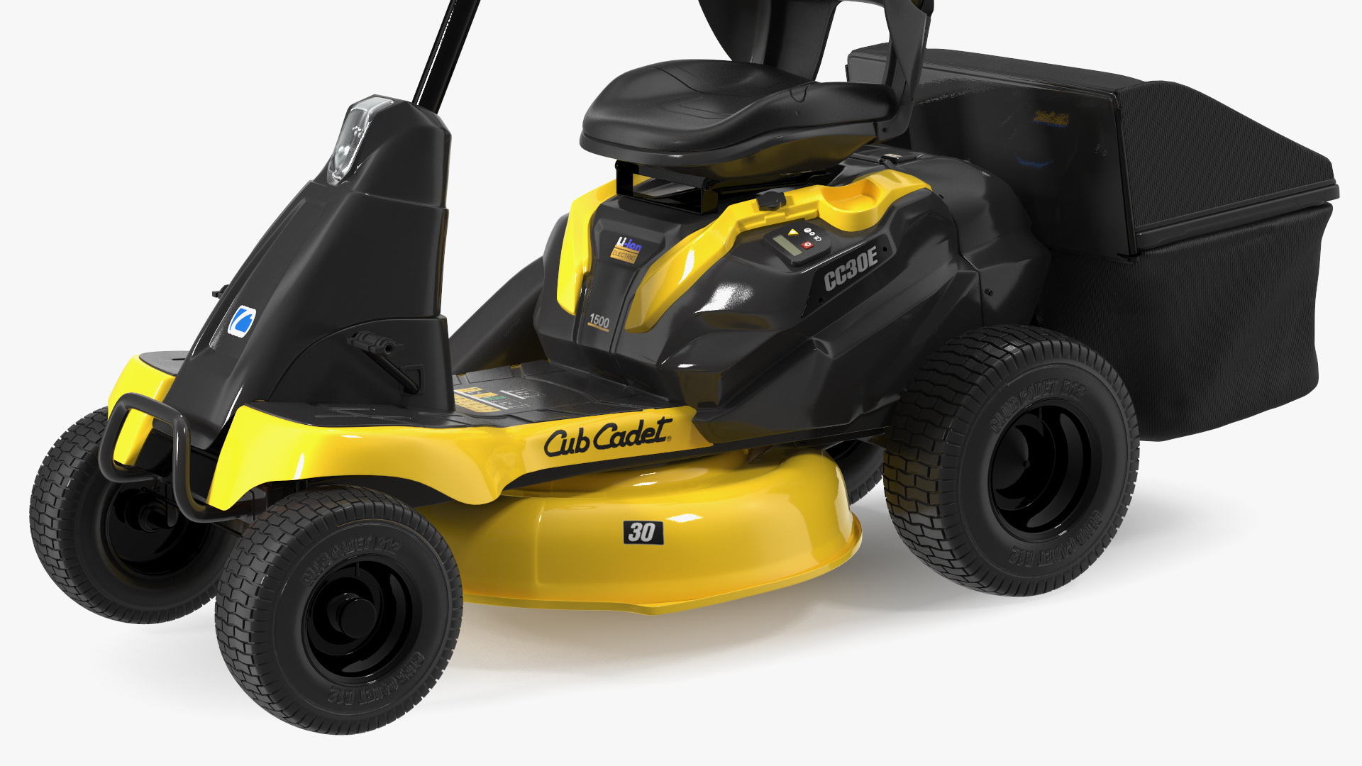 Electric Riding Lawn Mower with Bagger Cub Cadet CC30E 3D model