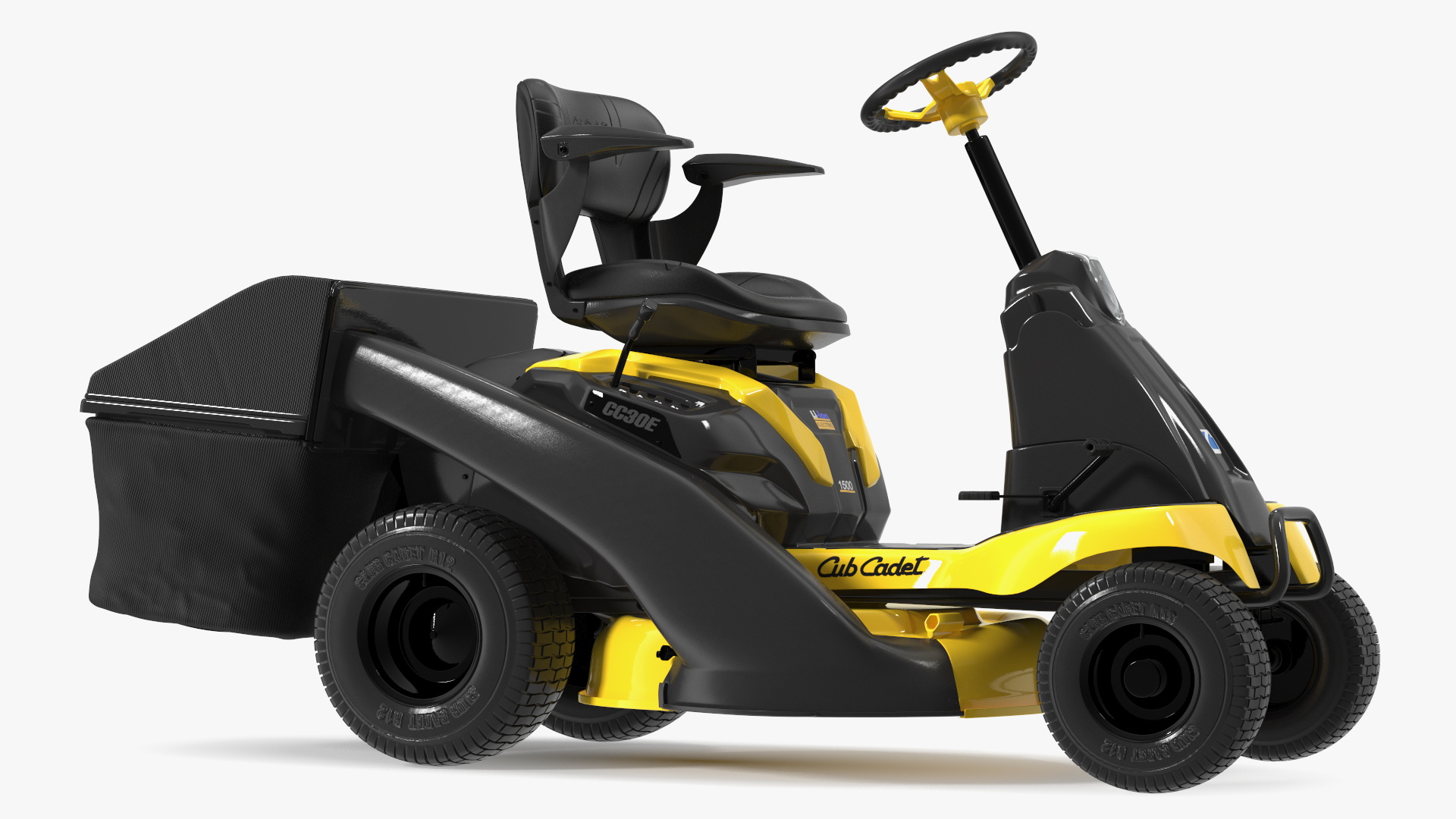 Electric Riding Lawn Mower with Bagger Cub Cadet CC30E 3D model
