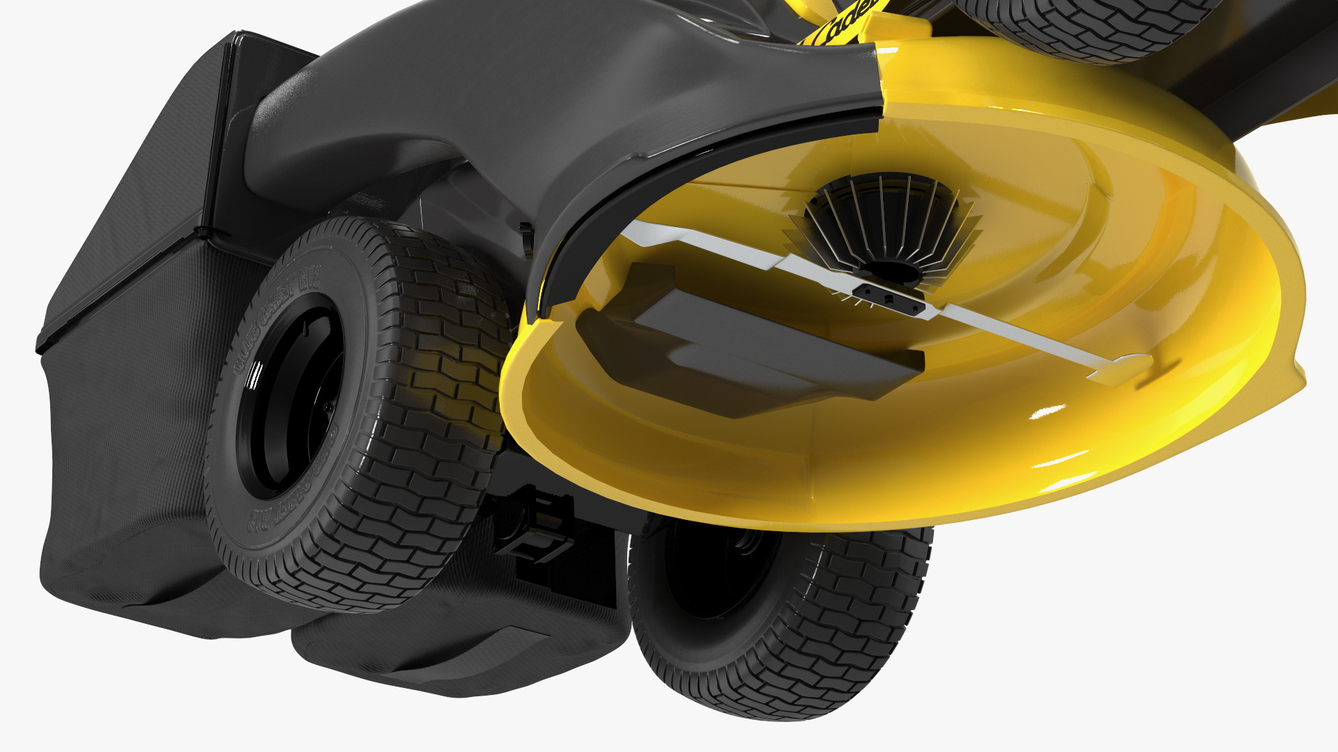 Electric Riding Lawn Mower with Bagger Cub Cadet CC30E 3D model