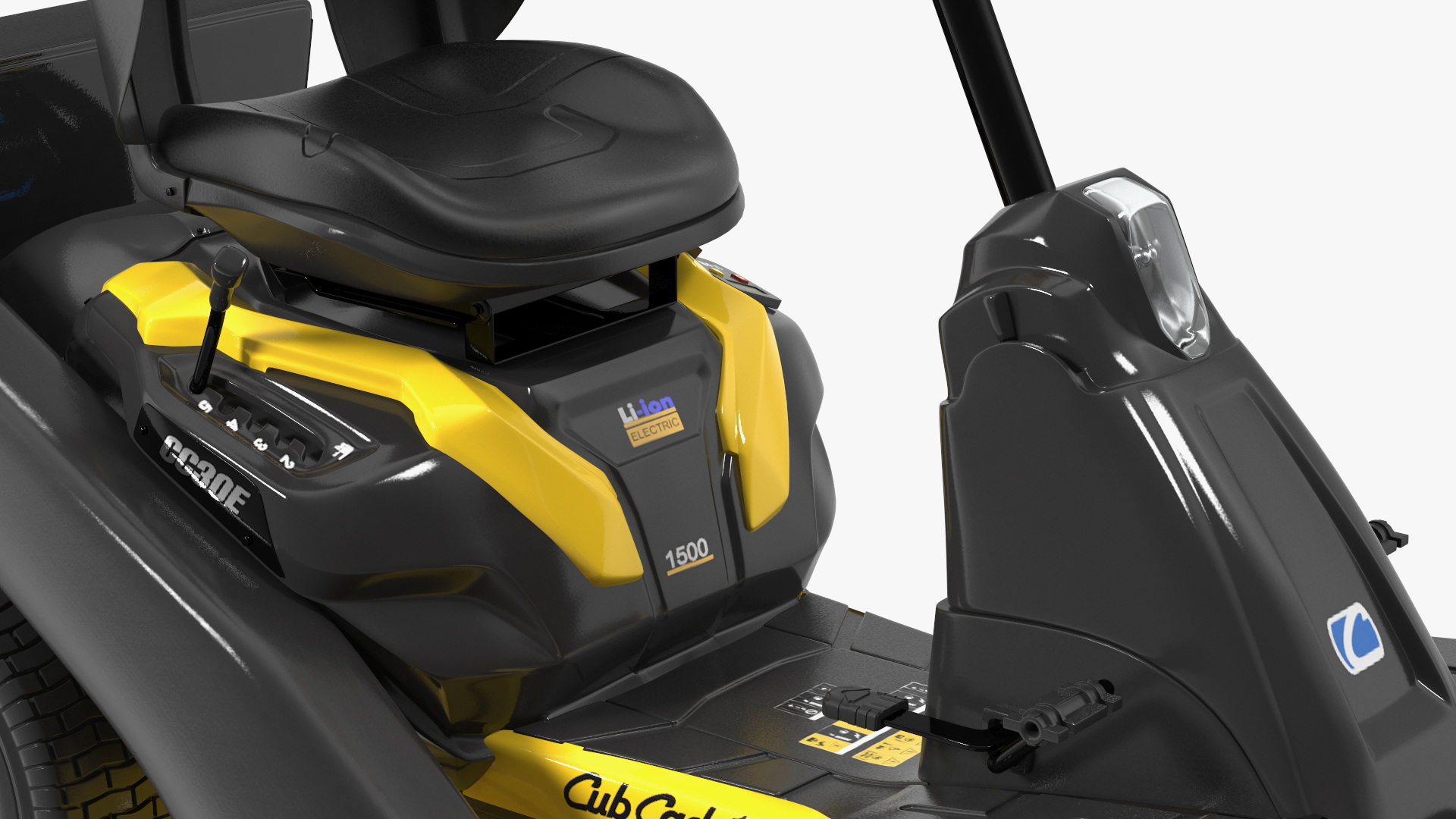 Electric Riding Lawn Mower with Bagger Cub Cadet CC30E 3D model
