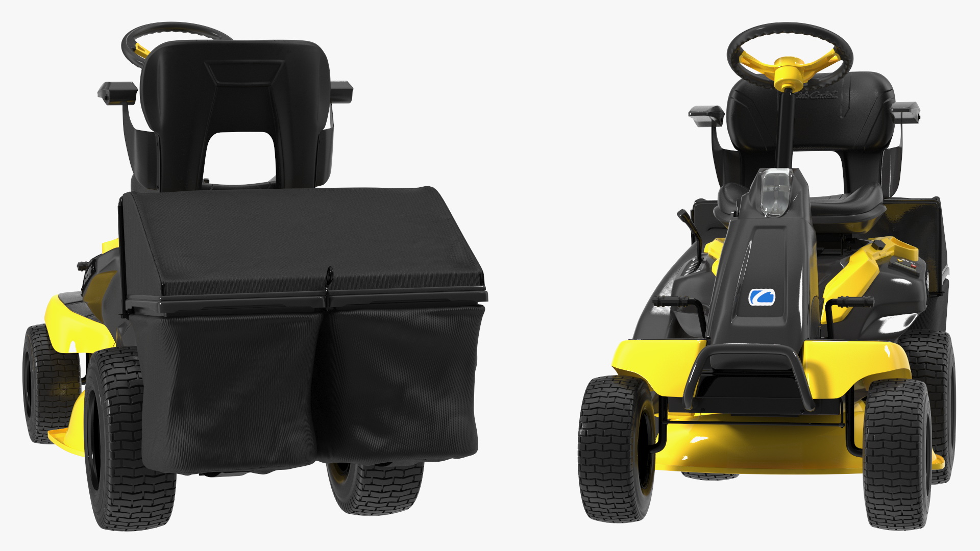 Electric Riding Lawn Mower with Bagger Cub Cadet CC30E 3D model