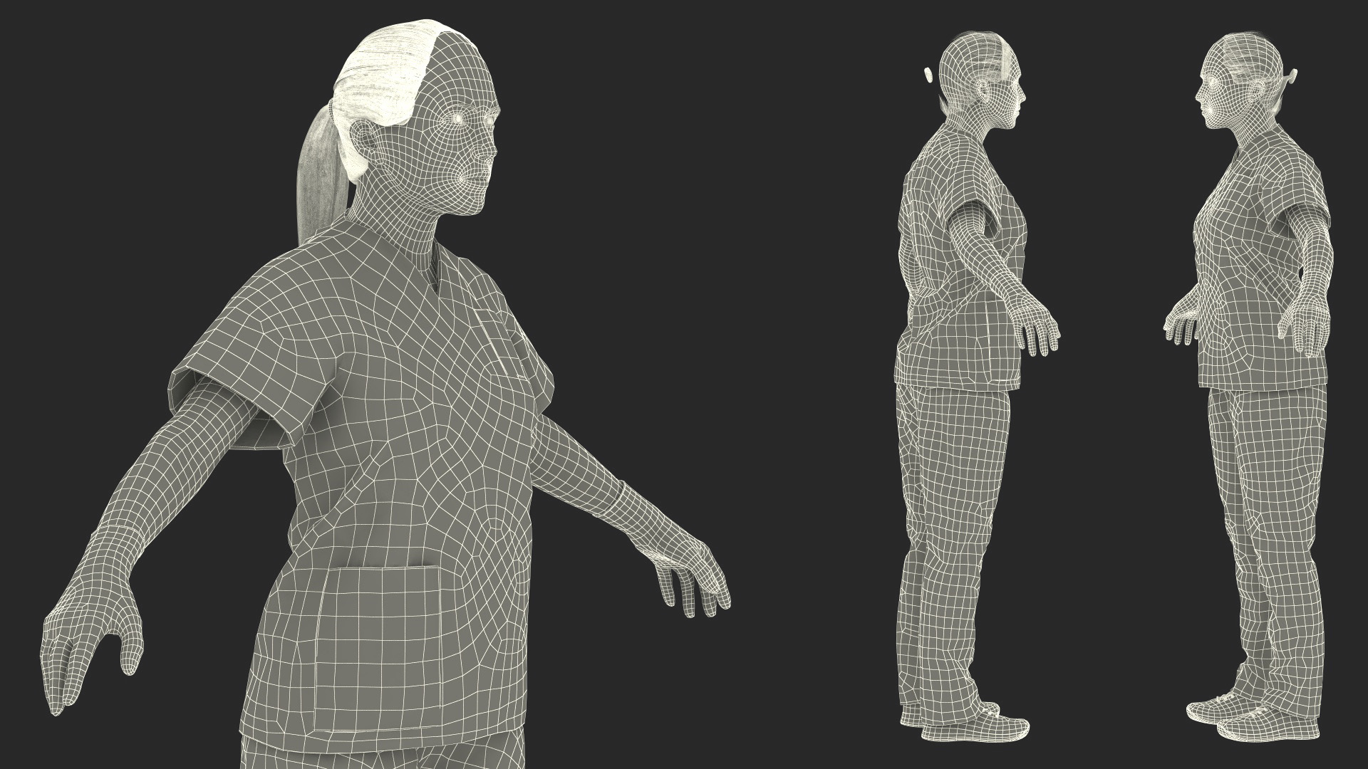 Female Nurse Character 3D
