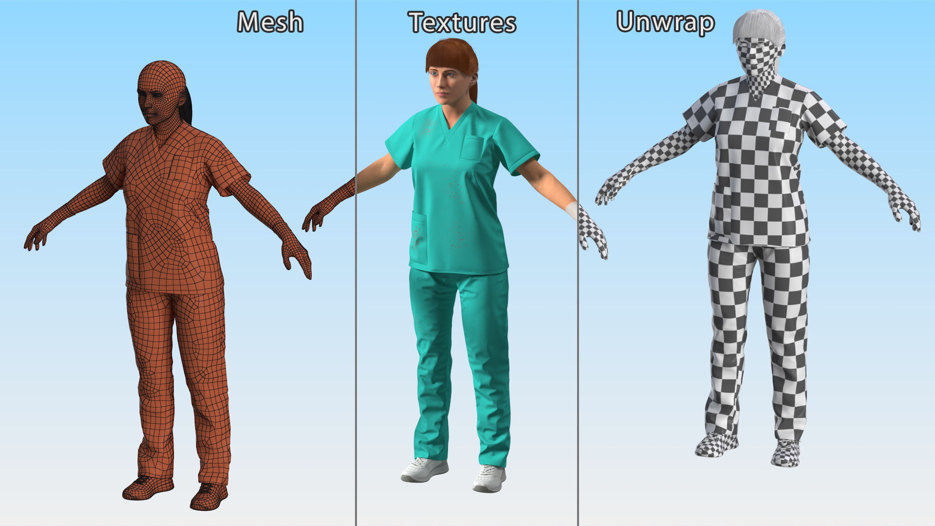 Female Nurse Character 3D
