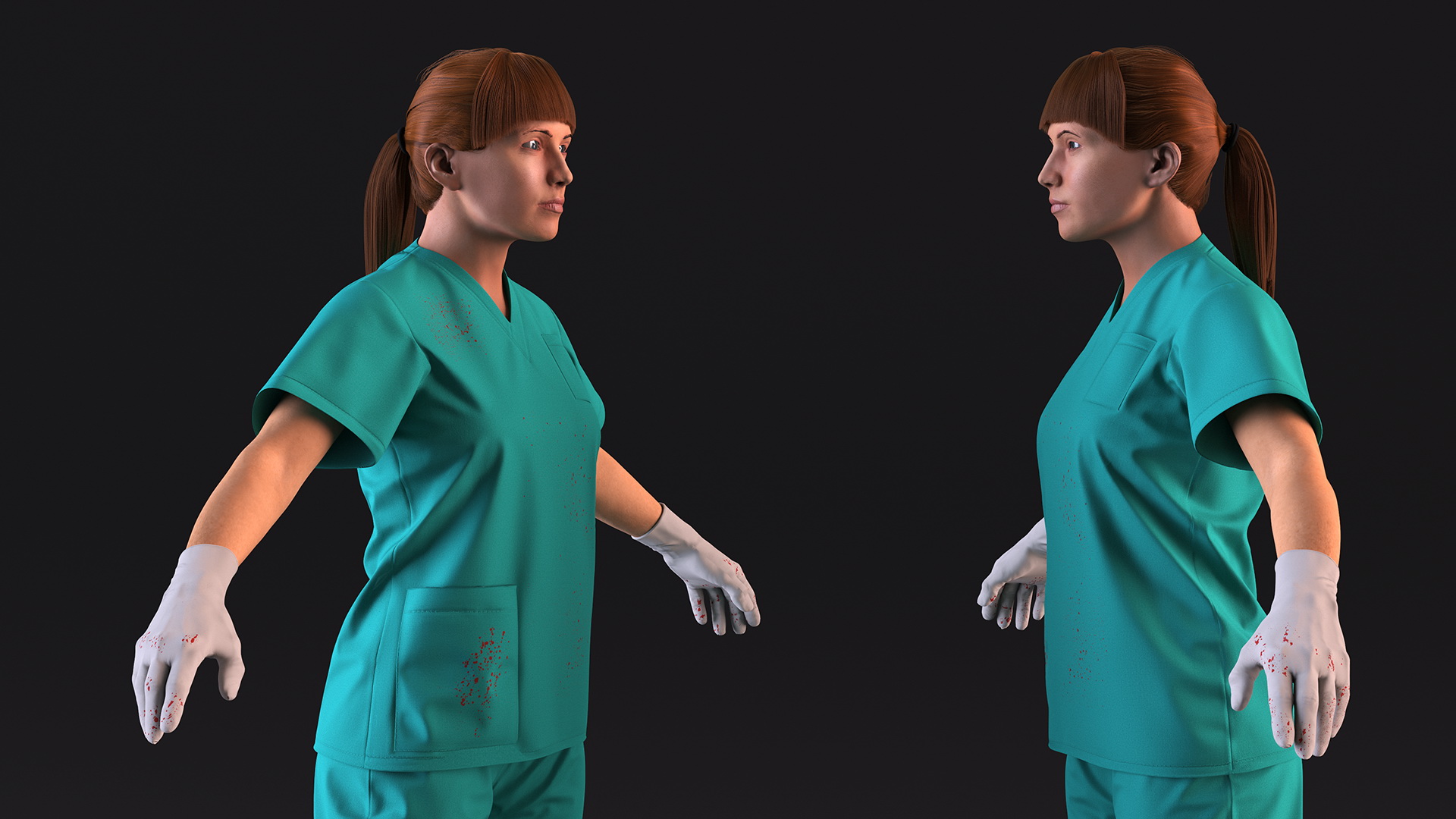 Female Nurse Character 3D