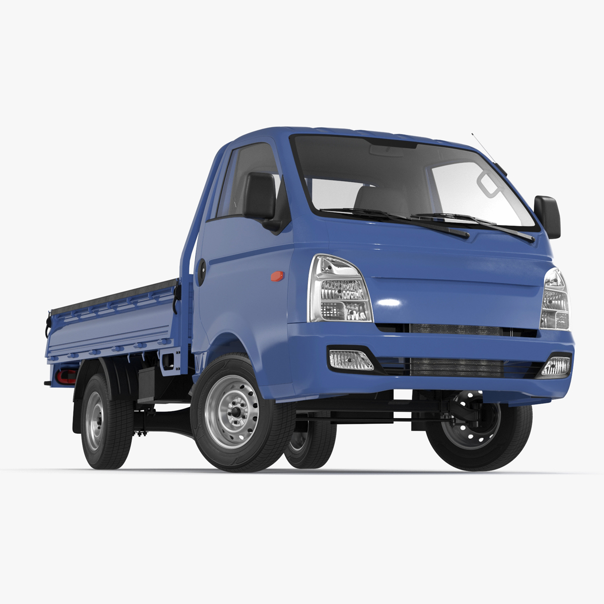 Flatbed Truck Blue Rigged for Maya 3D model