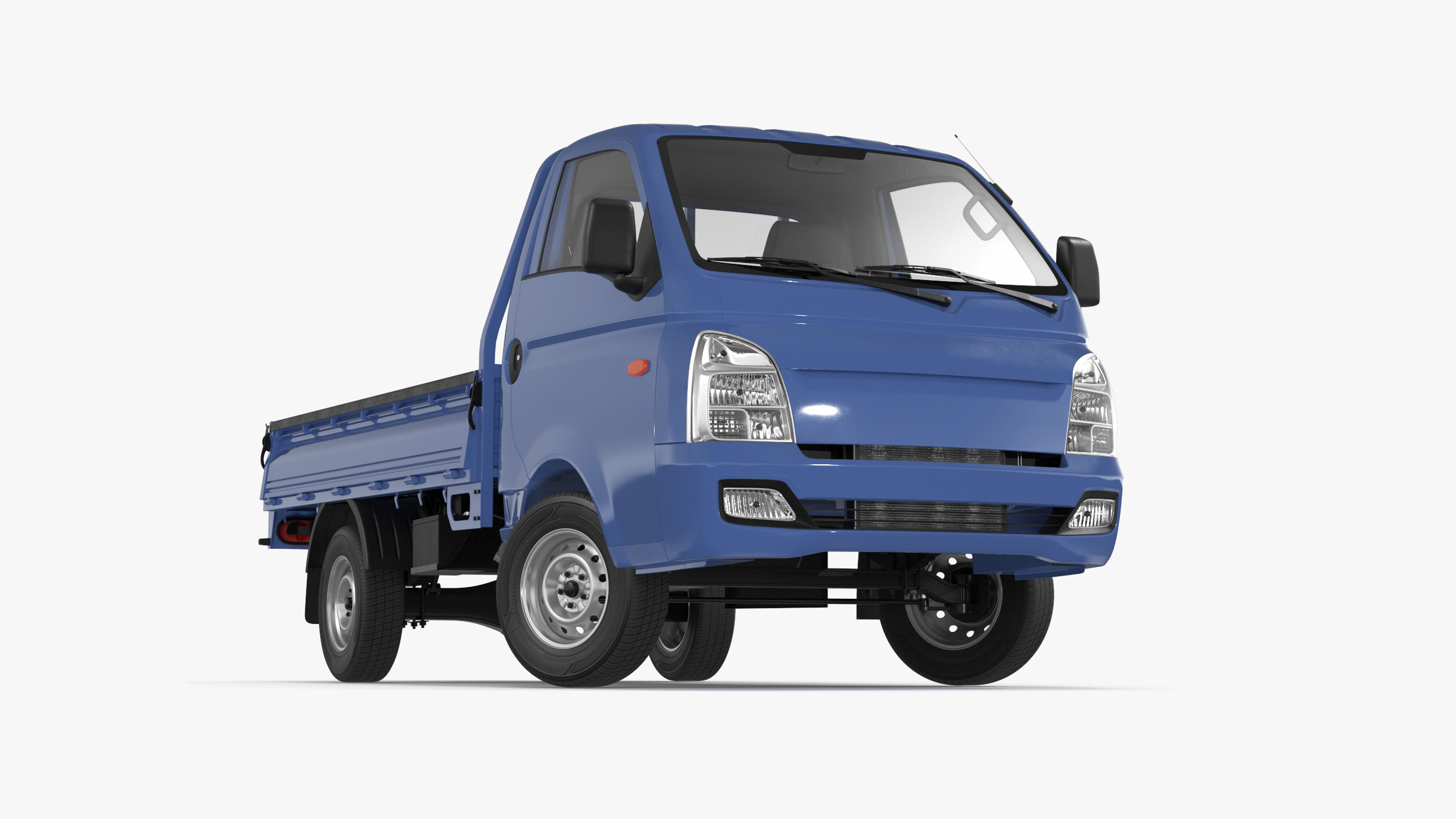 Flatbed Truck Blue Rigged for Maya 3D model