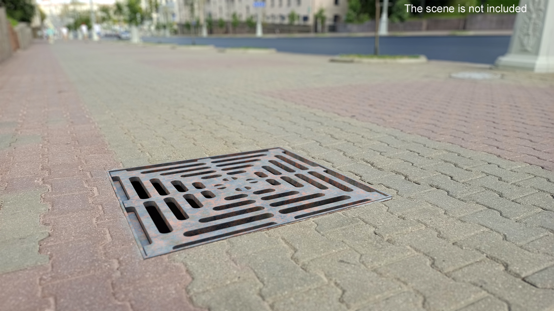 3D model Storm Water Drain Grate Square