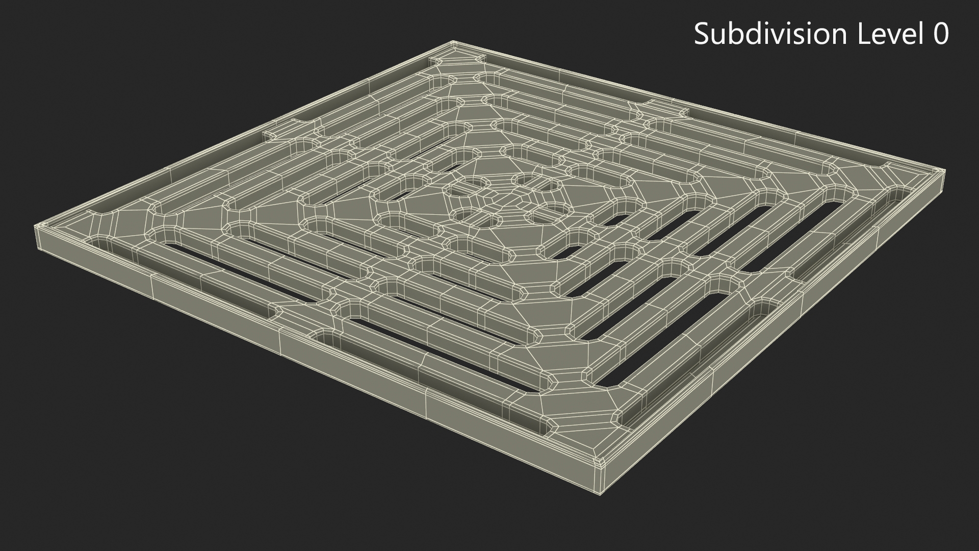 3D model Storm Water Drain Grate Square